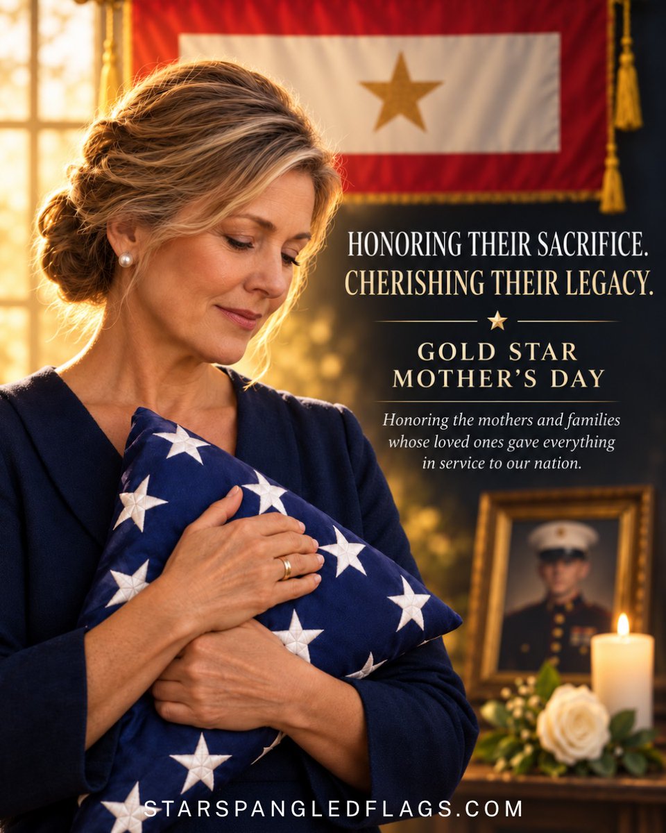 ssflags's tweet photo. She raised a hero. She carries that love every single day. On Gold Star Mother's Day, we honor the mothers and families whose loved ones gave everything. From our team at https://t.co/0iY4n4MxId — we stand with you. 💛 https://t.co/ZrFs2R2f0e
