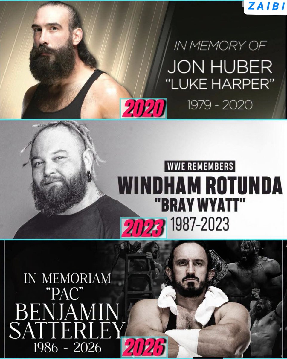 _xaibii's tweet photo. Three heartbreaking losses. 💔  Three extraordinary wrestlers who left behind a legacy that will never be forgotten. 🕊️❤️ https://t.co/jcR8UhJhB8