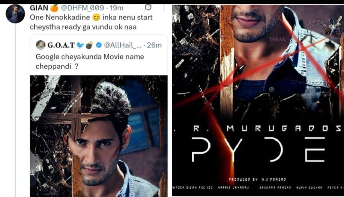 Bob259505's tweet photo. #Spyder kaani #Prabhas anna ki padi vunte IH ayedhi🔥
But ee numb expressions Vadiki padindi.........so manchi content vunna, sj suryah vunna movie flop ayendhi🐸🤡 https://t.co/yODhJdp6WS