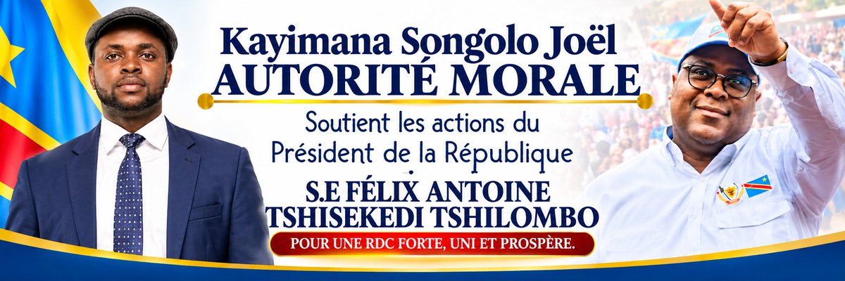 KayimanaJ's tweet photo. *MESSAGE DE SOUTIEN AU CHEF DE L’ÉTAT*

*Nous réaffirmons notre soutien au Président de la République, Son Excellence Félix-Antoine Tshisekedi Tshilombo, dans l’exercice de ses fonctions à la tête de la République démocratique du Congo.*

@Presidence_RDC https://t.co/DQQVhVANHp