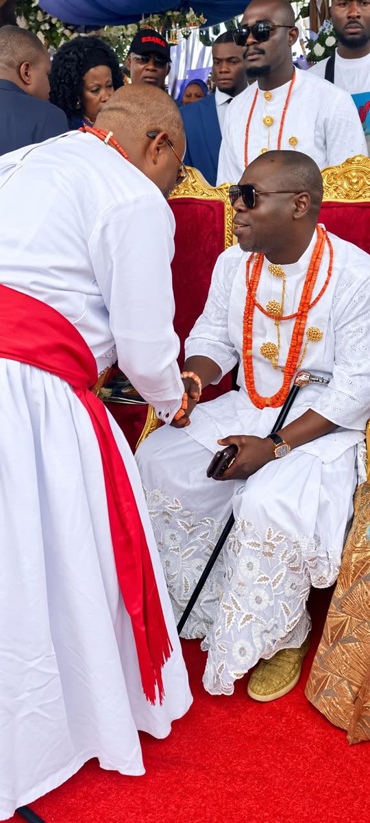 Chiefamaliliste's tweet photo. Privileged to accompany His Majesty, Ogiame Atuwatse III, CFR, to the coronation of His Majesty, King Charles Douglas MacPepple Jaja, Jeki VI, Amanyanabo of Opobo Kingdom.

Congratulations to His Majesty. Warri Kingdom celebrates with Opobo Kingdom. https://t.co/osabbHhHeH