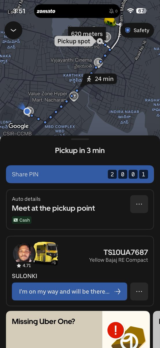 Iamfaizu20's tweet photo. @Uber_India @Uber_Support Your driver demanded extra money beyond the fare. When I refused &amp; said would report the issue, he repeatedly called me &amp; threatened me. This is extremely concerning &amp; a serious safety issue. Please investigate this immediately &amp; take appropriate action https://t.co/Nysq3zCHVb