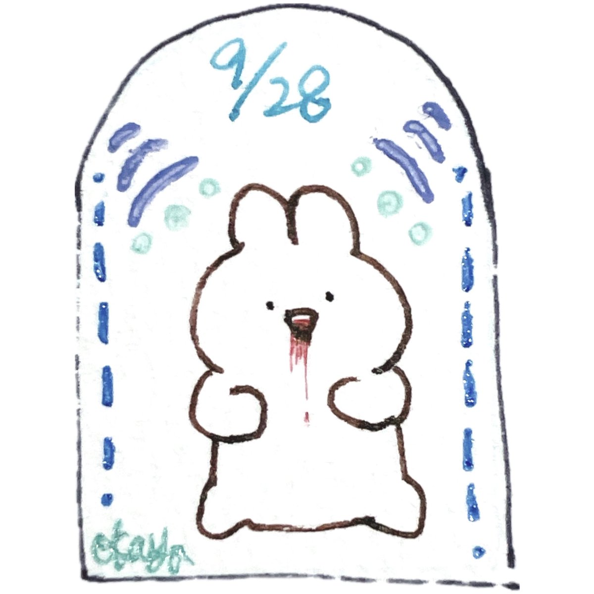 _rabbita's tweet photo. #一日一吐血うさぎ https://t.co/BWOrIWhjwk