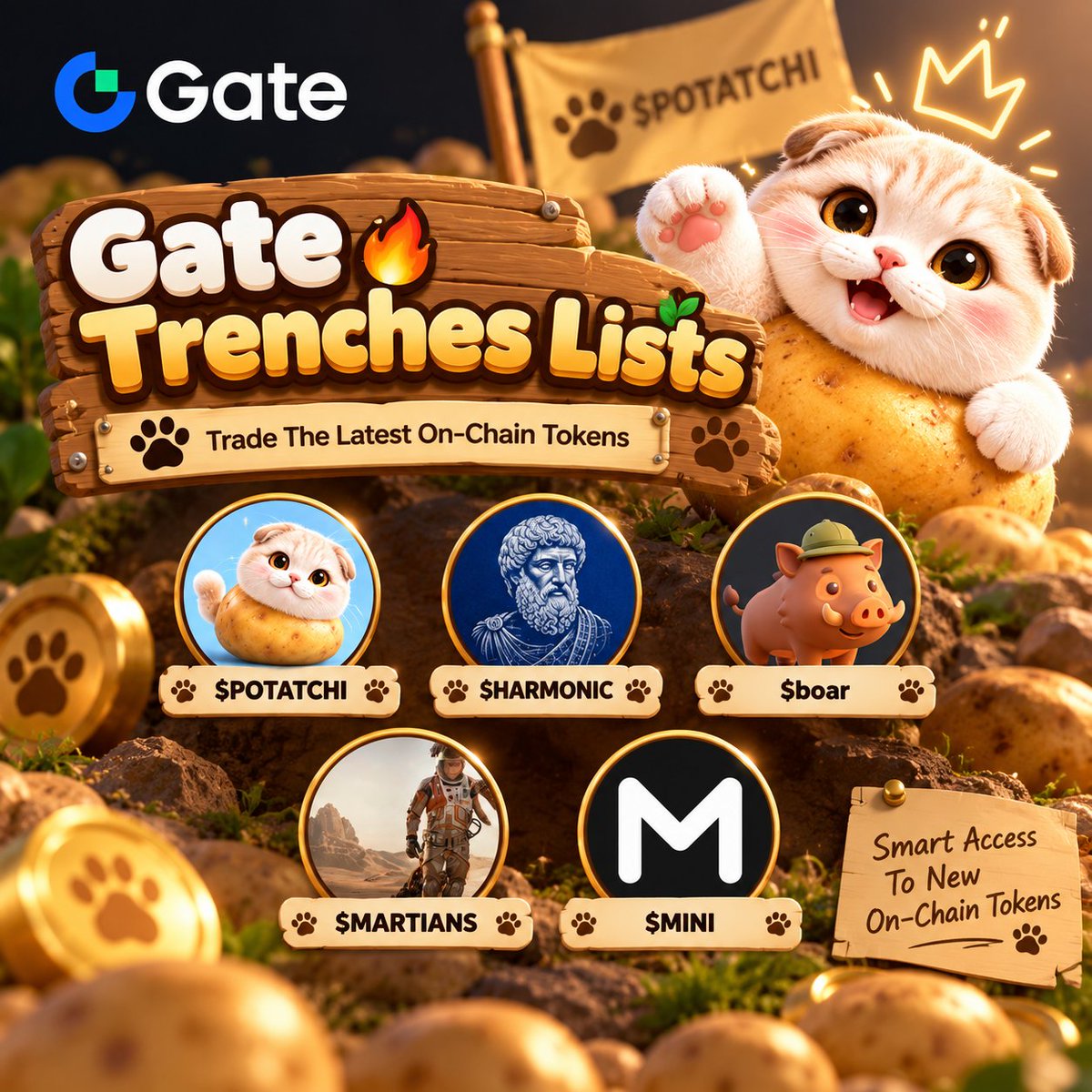 PotatchiUpdates's tweet photo. 🔥 robinhood:0xfad17d7cc41d9c9ca4a459da798a4446dd217974 IS NOW LISTED ON GATE TRENCHES! 🥔🐱

Another step forward for the Potato Cat. robinhood:0xfad17d7cc41d9c9ca4a459da798a4446dd217974 is now available on Gate’s on-chain trading platform alongside the latest emerging tokens. 👀

Trade robinhood:0xfad17d7cc41d9c9ca4a459da798a4446dd217974 on Gate Trenches 👇
https://t.co/qhBaau7JV7

CA: 0xfad17d7cc41d9c9ca4a459da798a4446dd217974

More eyes. More exposure. More robinhood:0xfad17d7cc41d9c9ca4a459da798a4446dd217974. 🐾🥔

Don’t fade the potato. 🔥