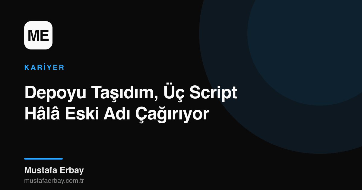 merbay86's tweet photo. Depoyu taşıdım, oh mis! Hiçbir

#Git #CiCd #Otomasyon #Bakim

https://t.co/pj4MaCkoLY https://t.co/IErZRBDNXT