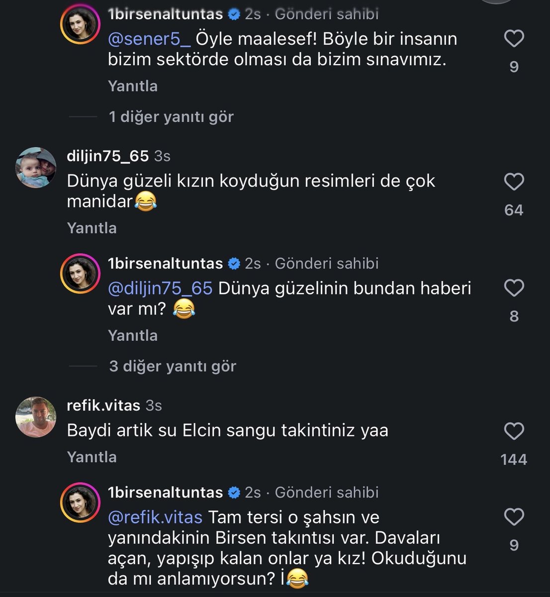 lunettecore's tweet photo. bu birsen harbiden elcinle kafayı yemiş amkk yorumlara bakk https://t.co/8BhTDnNYOn