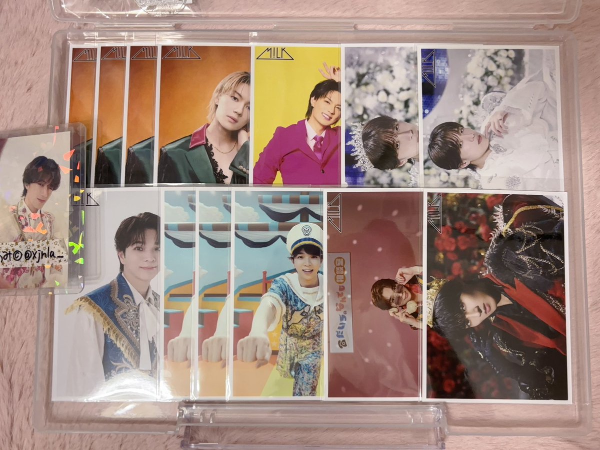 xjnla_'s tweet photo. 【交換】 M!LK シャカレボ 楽天 LOVEENG!NE ラキドロ トレカ ご当地ステッカー 福岡会場 生写真 66杯目 67杯目

譲￤ 佐野 曽野 塩﨑 山中

求￤ 同異種 山中

⟡ 福岡天神博多手渡し ＞ 郵送
⟡ 画像1は同種との交換

お気軽にお声かけください🍀
 #MILK交換 https://t.co/9FjL2DBGLt