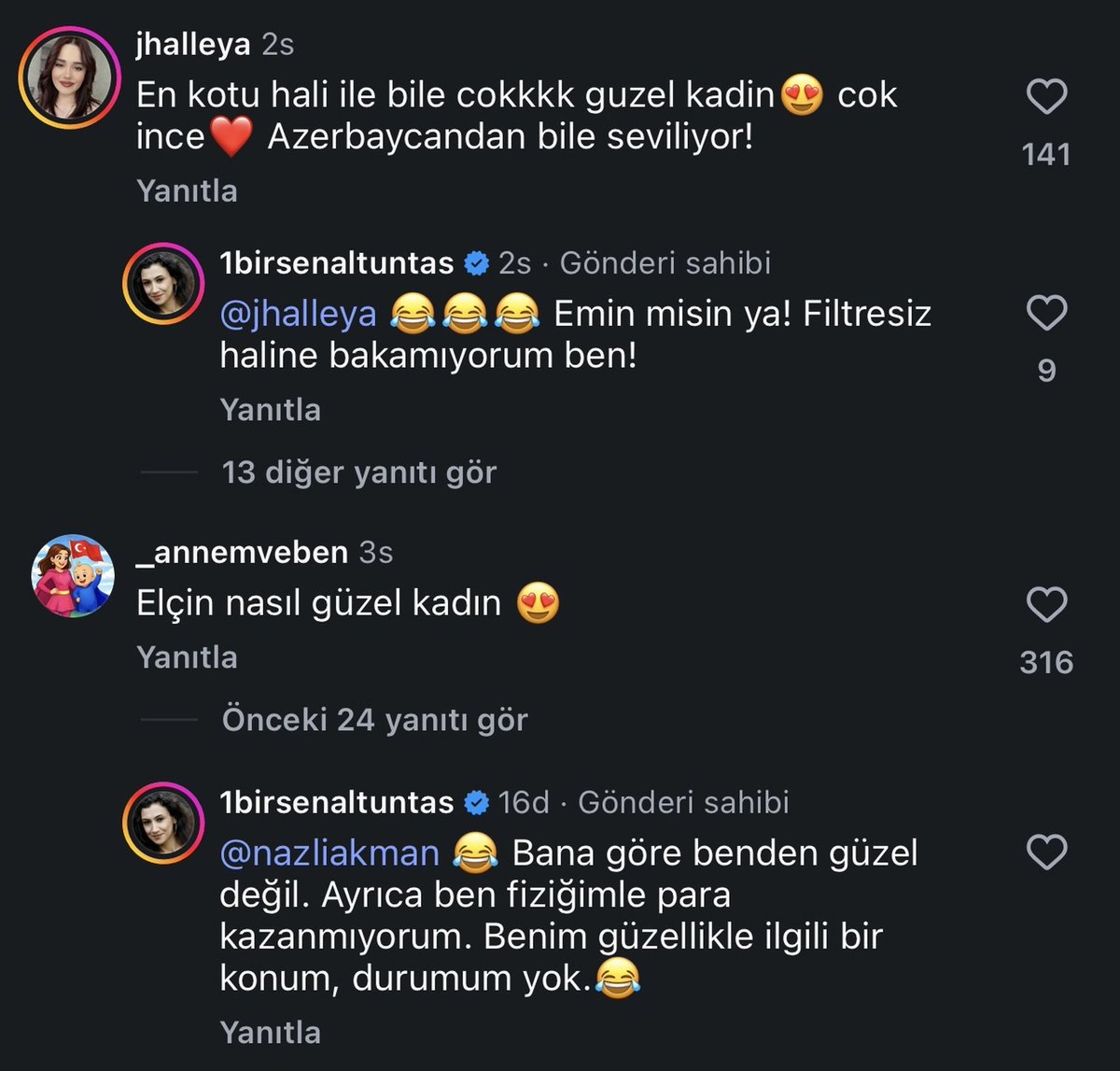 lunettecore's tweet photo. bu birsen harbiden elcinle kafayı yemiş amkk yorumlara bakk https://t.co/8BhTDnNYOn