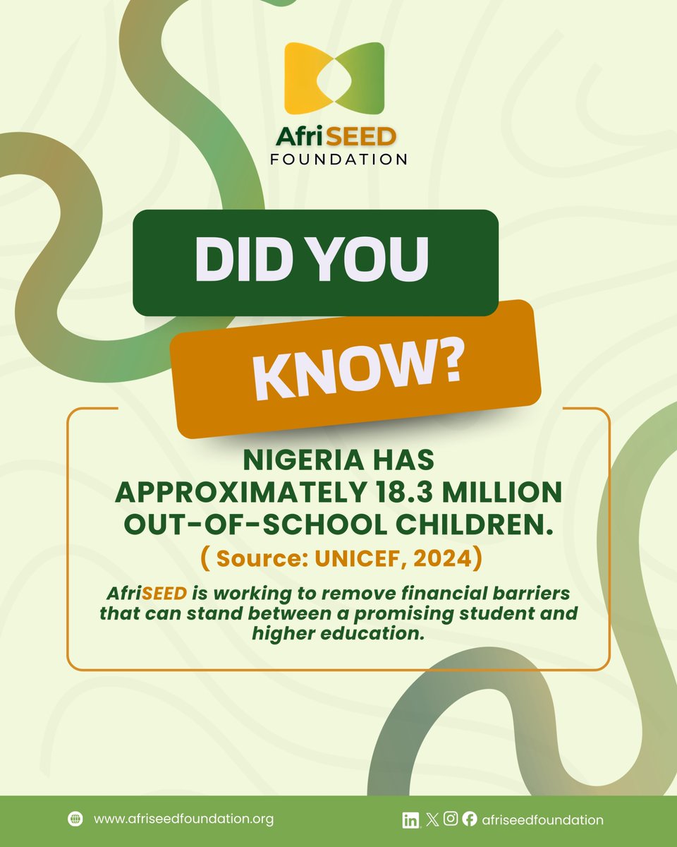 AfriSeed's tweet photo. A student can have the ability, the ambition and the determination to continue their education and still meet a financial barrier at the point where the next step becomes unavoidable.

That is part of the gap AfriSEED’s Root Initiative was created to address. https://t.co/5z3G9TnbwJ
