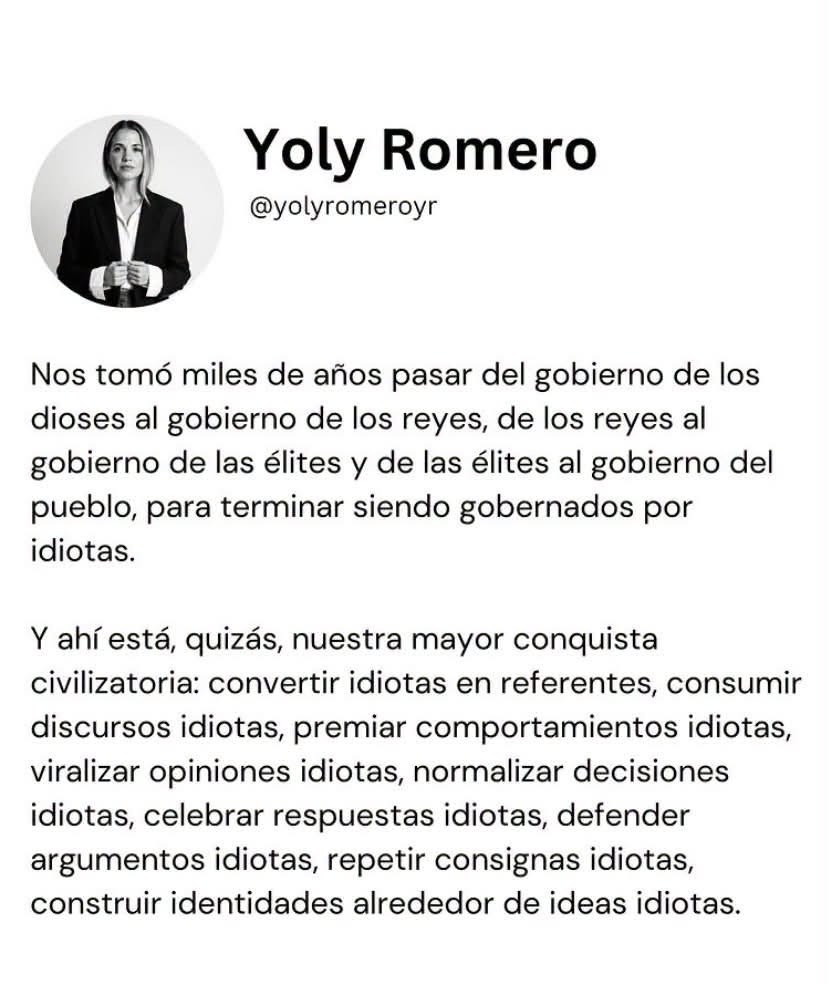 Jorgomezpinilla's tweet photo. EL IMPERIO DE LOS IDIOTAS https://t.co/sErwJuRFUV