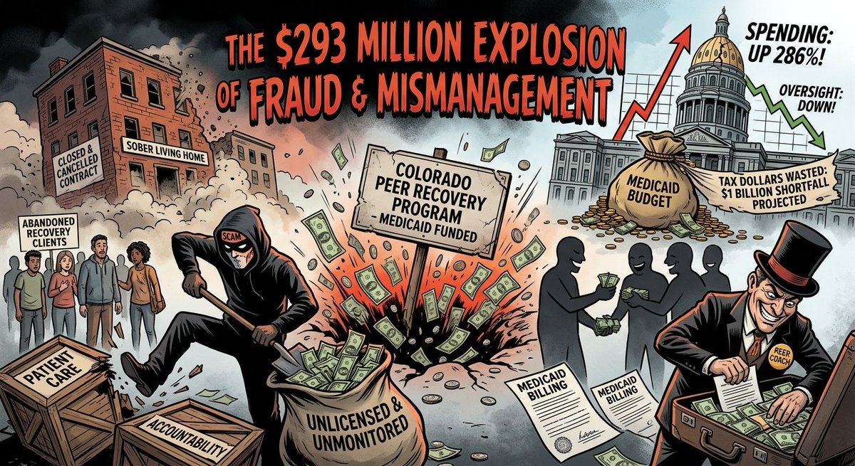 Adams_GOP's tweet photo. Colorado Medicaid Spending Explodes 286%: Mismanagement, Potential Fraud, and Taxpayer Dollars at Risk

Colorado taxpayers are facing another clear example of government mismanagement as state Medicaid spending on unlicensed peer-counseling addiction programs has exploded by 286%.

What was originally sold to the public in 2021 as a minor program expected to cost around $35,000–$54,000 in state funds has rapidly spiraled out of control. Last year alone, spending on peer support services skyrocketed to a staggering $293 million—contributing to a projected $1 billion Medicaid budget shortfall next year.

Key Details from the Report:

Uncontrolled Growth: Spending for a single peer-services billing code surged from $8.4 million to $51.8 million in just three years.

Lack of Oversight & Fraud Risks: State officials now admit there is a severe lack of clinical oversight. Program insiders acknowledge that without strict safeguards, the unmonitored peer-services sector has operated like "the wild west," opening the door to potential fraud and abuse.

Questionable Care: State lawmakers are raising red flags that Medicaid is funding unlicensed individuals without proper clinical oversight, leading to concerns that patients aren't receiving quality care.

Abrupt Cuts: As regional agencies scramble to rein in runaway costs, contracts are being canceled abruptly—shutting down sober living houses and leaving vulnerable individuals without support.

This massive fiscal miscalculation shows why we don't need higher taxes—we need real accountability, effective fiscal oversight, and a new Republican government. 

This is fraud and the Democrats are allowing it to happen. 

https://t.co/cINYqk4R3m