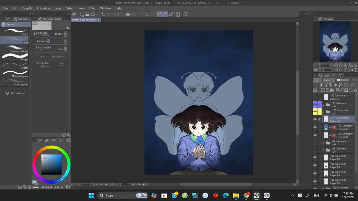 Long10713251's tweet photo. Reup the process of my animation poster for friend's project . 😊 https://t.co/LVq1I4VQOJ