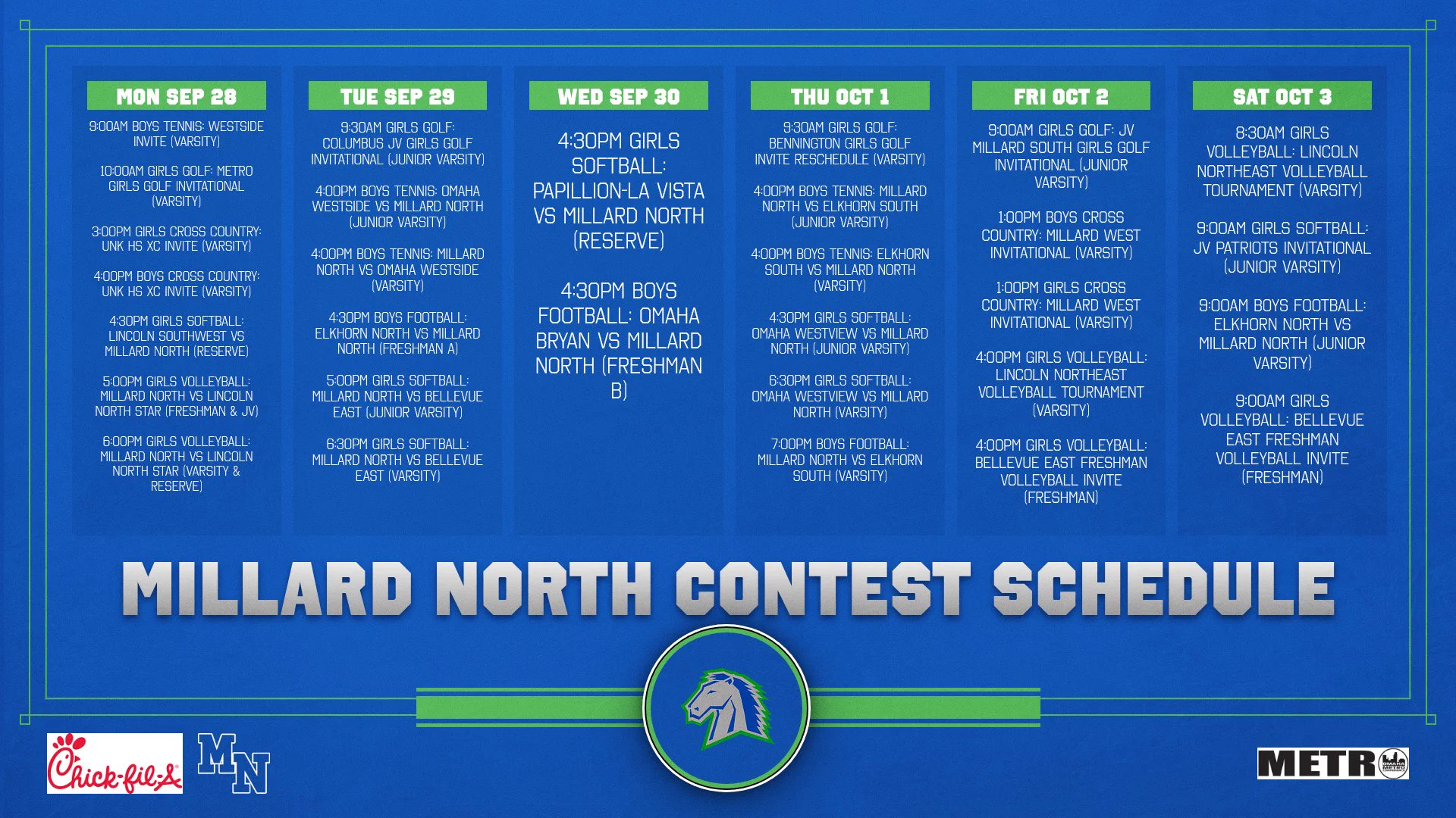 MNHS Activities on X: "🐴 It’s a busy week ahead, Mustangs! October ...