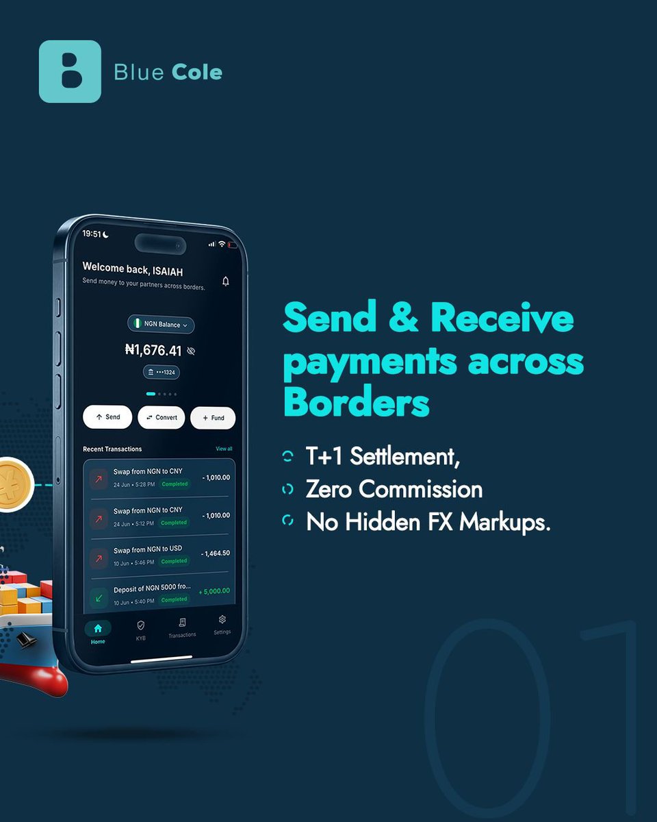 BluecoleFinance's tweet photo. Your business deserves payments that work as hard as you do. 
Make global payments simpler with BlueCole. 🚀
Go Global with Confidence.

#BlueCole #InternationalPayments #GlobalBusiness #CrossBorderPayments #Fintech https://t.co/JKv5jgUAE2