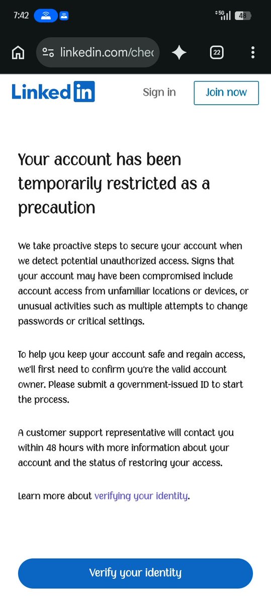 UNBOXINGTECH10's tweet photo. Hello @LinkedInHel @LinkedIn my account restricted Unauthorized Account Access or Changes my account is restricted i contact support team but same reply some times. Support team You are not understanding my feelings. My account has been restricted by mistake. Please help https://t.co/fGPOeFg0bp