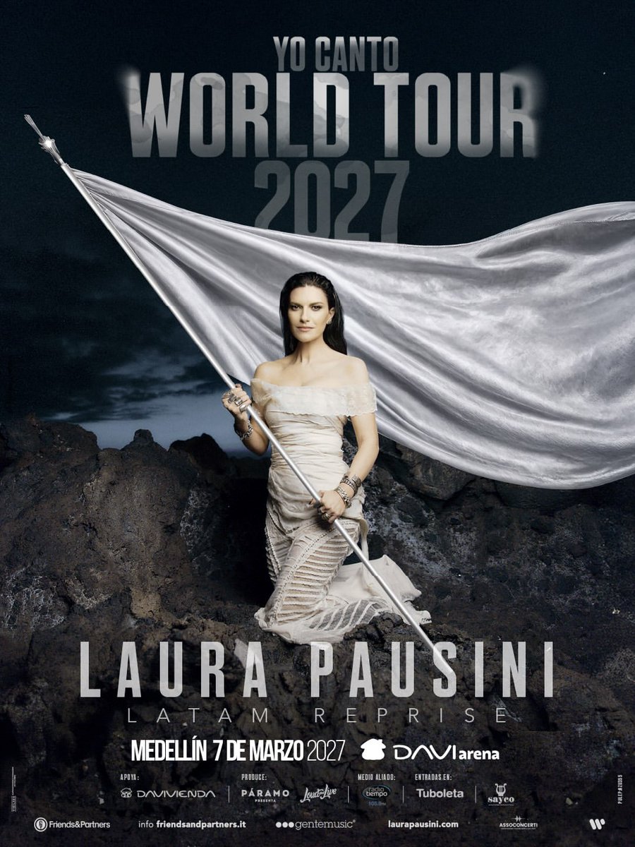 Tuboletaoficial's tweet photo. ¡Medellín, la espera terminó! 🎤✨ Este 7 de marzo le cantamos con el corazón a Laura Puisini en su primera vez en la ciudad. ❤️🎶 Vive una noche inolvidable en el DAVIarena entonando todos sus grandes éxitos. 📍🎟️

🎟️ Preventa tarjetas Davivienda, DaviPlata y Davibank:
Miércoles 30 de septiembre a las 9:00 a.m. hasta el viernes 2 de octubre a las 8:59 a.m, o hasta agotar el aforo destinado a la preventa.

🎟️ Público general:
Desde el Viernes 2 de octubre a las 9:00 a.m. hasta agotar existencias.