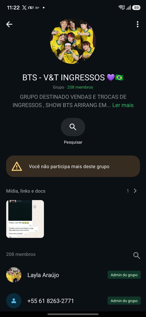 maryy_who's tweet photo. Golpe
Golpe
Golpe
INGRESSO SHOW DO BTS
Fui burra outra vez e agora somam 1.250,00 perdidos pensando que conseguiria ver o show. Por isso pedia o ingresso primeiro.
#BTS_ARİRANG
#BTS_WORLDTOUR_ARİRANG
#ingressos
#venda https://t.co/w1LPFxJsT9