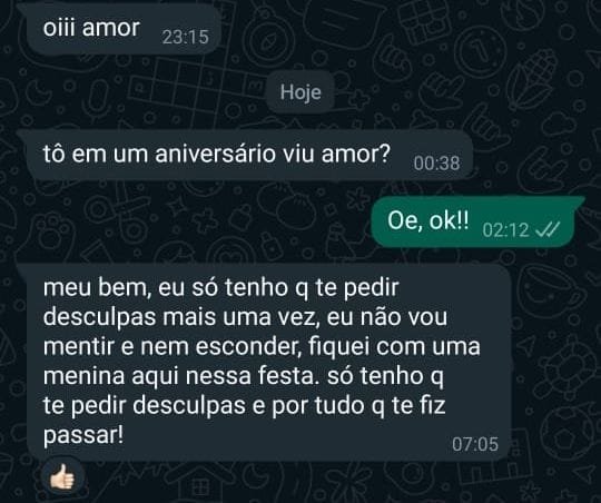 Namujoniee's tweet photo. Três anos atrás eu recebi essa msg, quando já tava quase morando junto! Ajudei a comprar moto e fiz de tudo, ontem descobri que a pessoa que ele me traiu, eles ficaram noivos ela batia nele, traia e ainda perdeu a moto 

Bom dia https://t.co/LbQWtd2an3