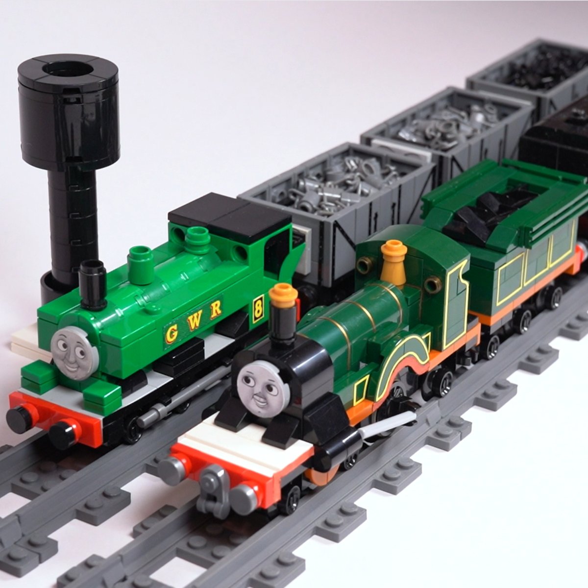 LarrysLego's tweet photo. My LEGO Emily model with my other Thomas models #legothomas https://t.co/RAOJTBGT01