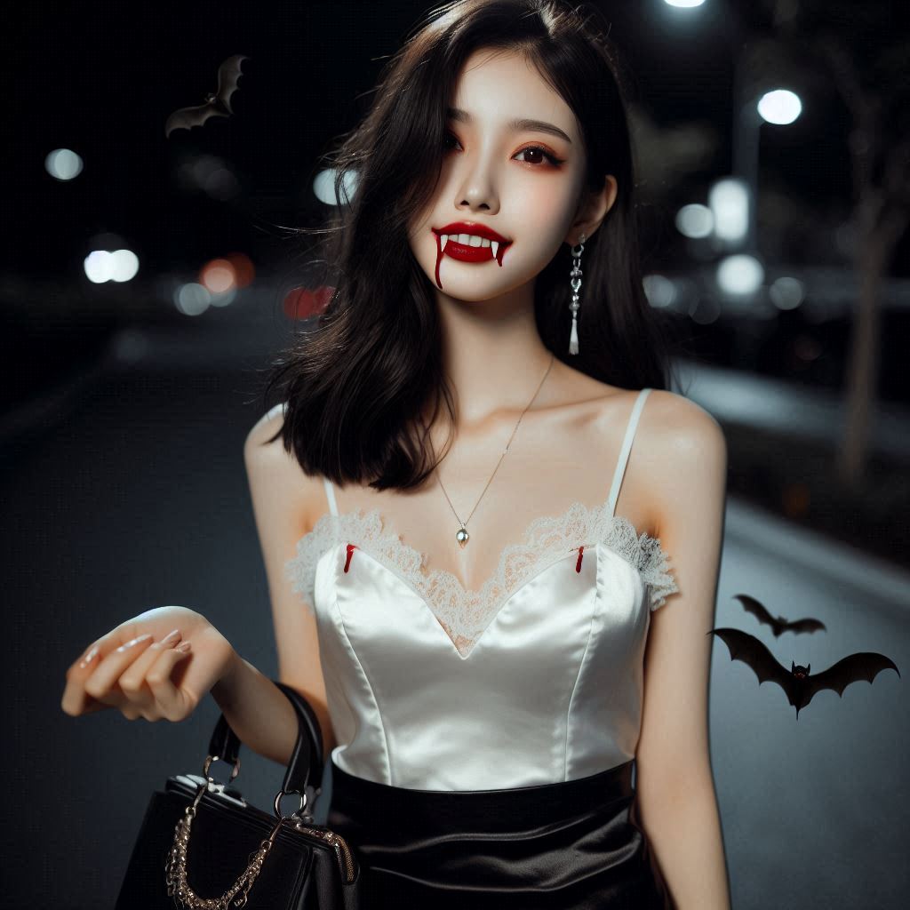 aibeautyvampjp's tweet photo. [My Encounter] (14)
She savoured my blood with satisfaction.
‘Right, let’s head back to the station,’ she said, and led me—exhausted as I was—towards the station.
‘When shall we go on our next date?’ she asked.
I suppose this is the sort of woman they call a ‘predator’…
#vampire https://t.co/ZdF3dNY8MR