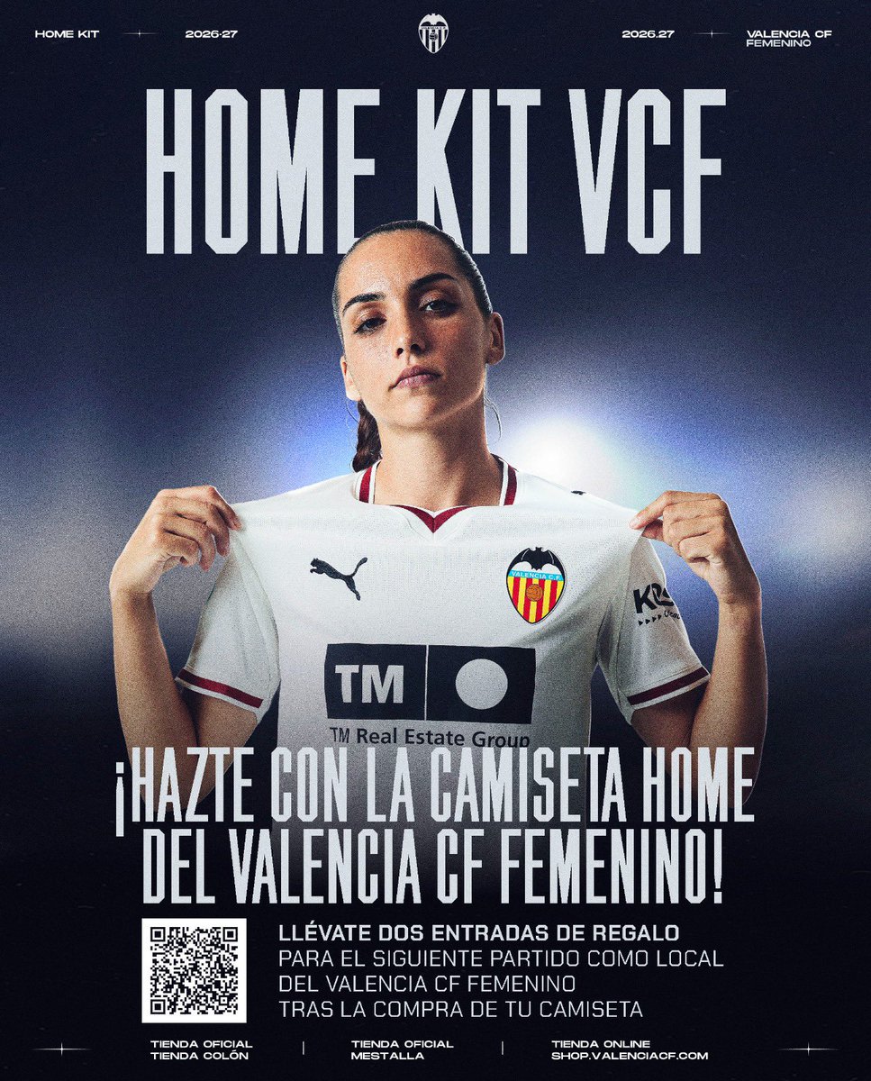 VCF_Femenino's tweet photo. 🤩 ¡Hazte con la 𝐜𝐚𝐦𝐢𝐬𝐞𝐭𝐚 𝐡𝐨𝐦𝐞 👕 del #VCFfem de esta temporada en @LigaF_oficial!
🎟️ Llévate dos entradas de regalo para el siguiente partido en el Puchades 🏟️ de nuestro equipo tras la compra de tu camiseta
🔛 A la venta en las Tiendas Oficiales #VCF y online ⤵️
https://t.co/i3PIaV2tab
#ADNVCF 🦇