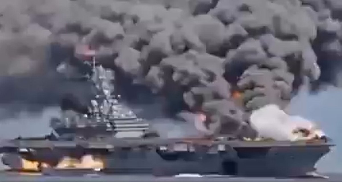QTHESTORMM's tweet photo. 🚨🚨 MAJOR ALERT: THE USS ABRAHAM LINCOLN HAS BEEN COMPLETELY DESTROYED JUST NOW IN THE STRAIT OF HORMUZ https://t.co/bieepHYz3k