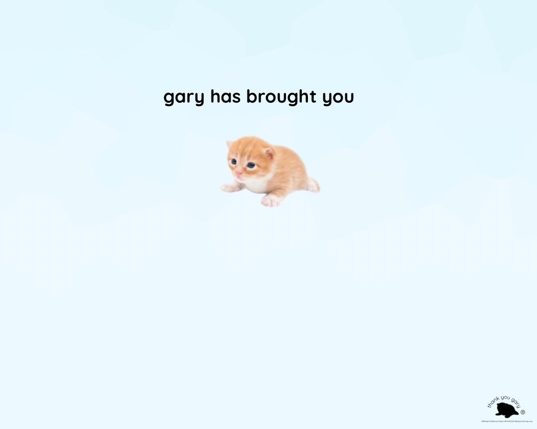 mcdevvin's tweet photo. GUYS how did we miss this... It's Gary's birthday today!

Cats are sending and we're returning to memes

This mf has spawned so many million dollar runners but @thankyougary__ has never been compensated.

Let's run this the right way with @usepaid!

https://t.co/wP9uYFifL1 https://t.co/1uWhD8eKJi

https://t.co/wP9uYFifL1