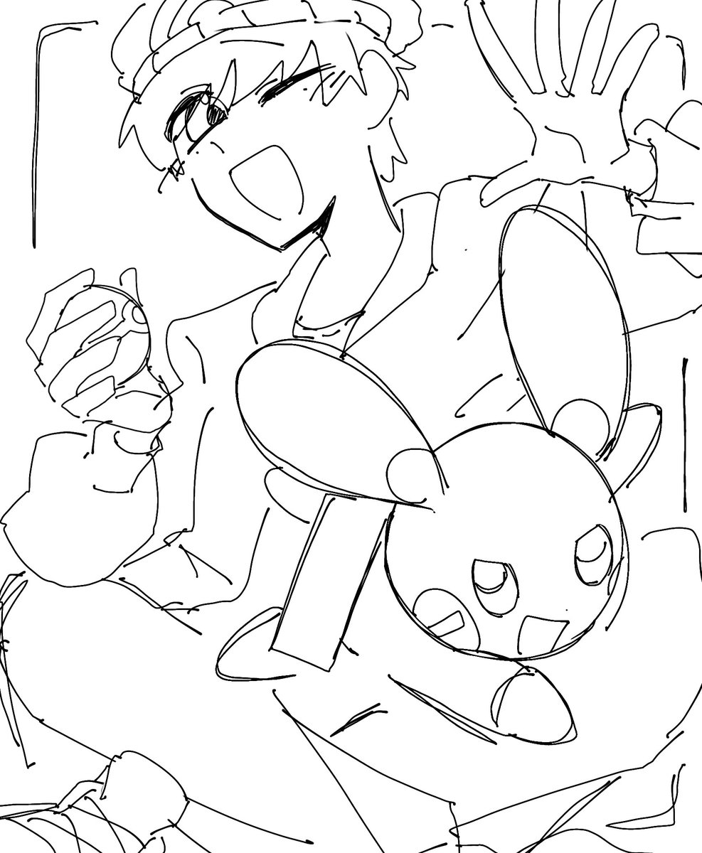 ya_nk0's tweet photo. とりあえず、ね。今描いてるポケIFmnちゃんでも載せよっか・・汗 https://t.co/6EzIGyhHyc