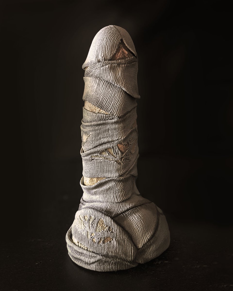 MaryTheNun2000's tweet photo. Halloween is coming... and it's time to discover the ''mummy dildo'' :D 
#3DPrinting #3DPrint #realistic #skin #cock #dick #STL #STLFile #3DPrintable #3DPrinted #Dildo #mummy #penis #3DArt #AdultArt #NSFWArt #egypt https://t.co/5EDvjI277d