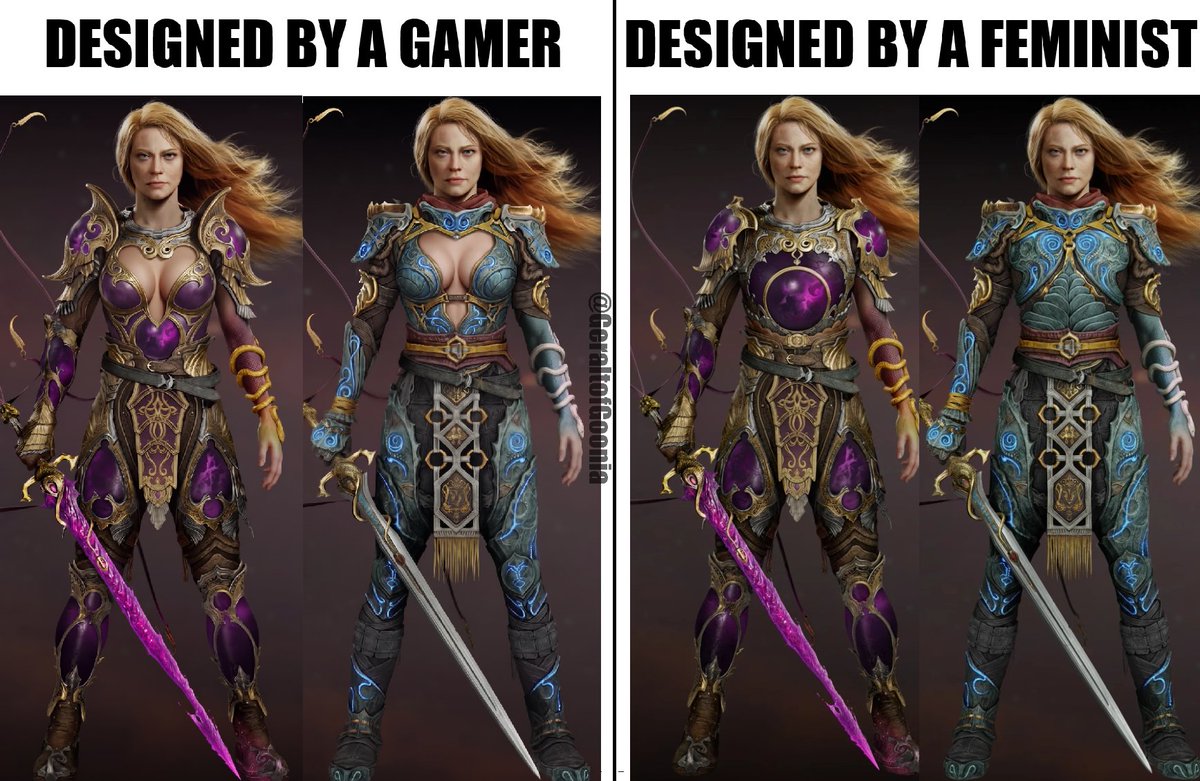 GeraltofGoonia's tweet photo. God of War Laufey armor sets

Designed by a Gamer vs a feminist

Which way, Gamers? https://t.co/4UYyk712Cp