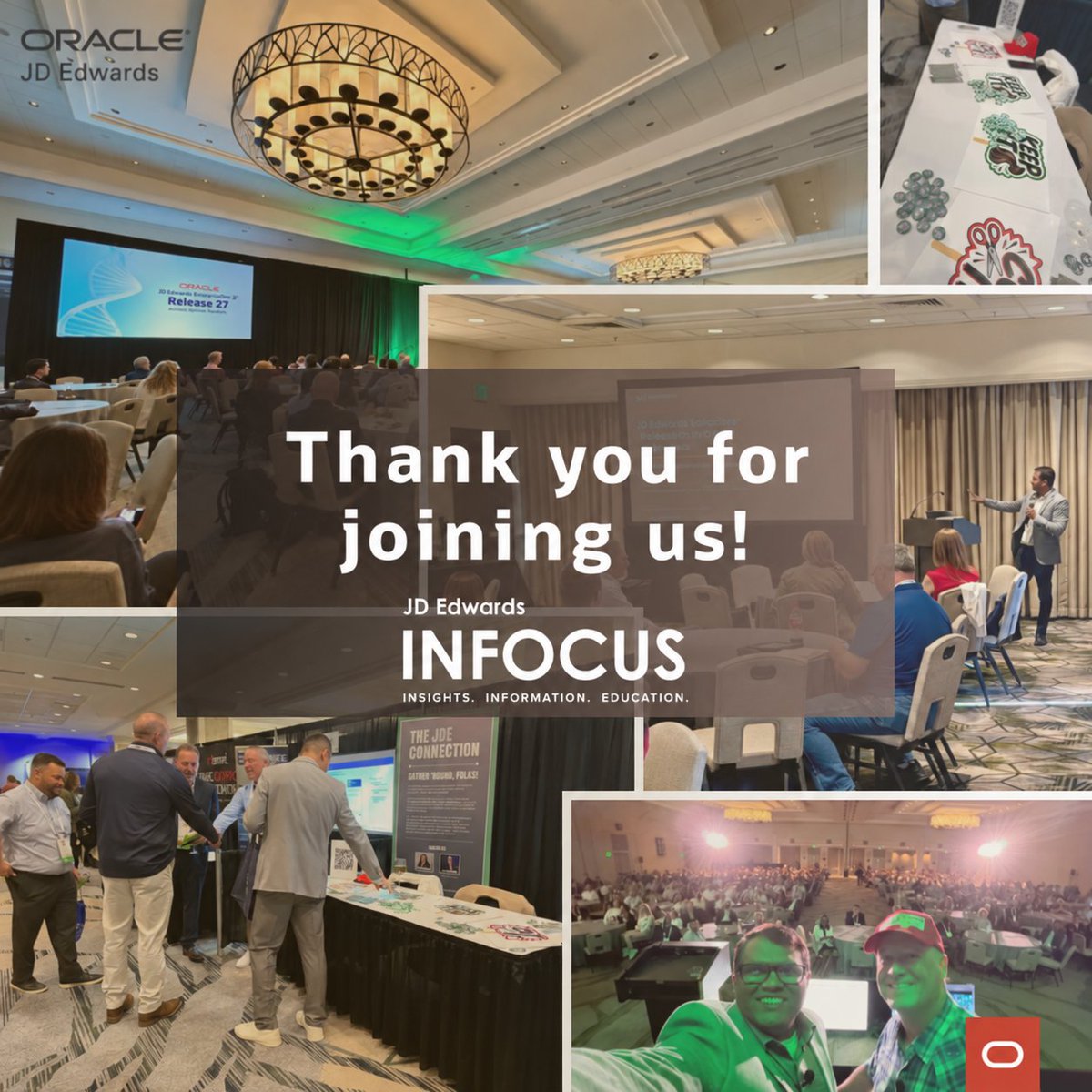 OracleJDEdwards's tweet photo. What a week in Denver! A huge thank you to the incredible #JDEdwards community for making #INFOCUS 2026 a success. See you all next time!

#QuestOracleCommunity #JDECommunity #EnterpriseOne #OraclePartners #CustomerSuccess #UserCommunity https://t.co/4Fwm4uapLD