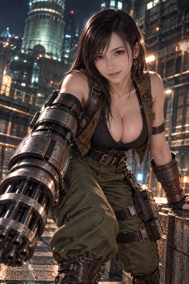 25417jack's tweet photo. ＃ティファ　＃tifa ＃バレット
＃FF7R ＃AIイラストㅤㅤ https://t.co/72nCWosJZM