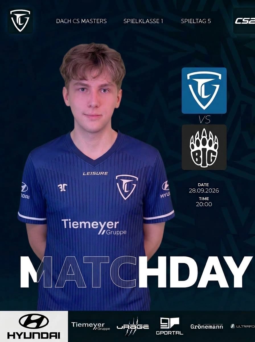 Team_LEISURE's tweet photo. Matchday für unser #CS2 Main-Team in der Spielklasse 1!

Nach der Niederlage am 4. Spieltag der #DACHCSMasters wollen die Jungs heute die Wende einleiten und die nächsten Punkte einfahren. ⚔️

🕗 20:00 Uhr
🆚 @BIGCLANgg 
📺 twitch. tv/dachcs

Drückt die Daumen und pusht das Team im Chat! #TeamLEISURE #CS2 #DACHCS