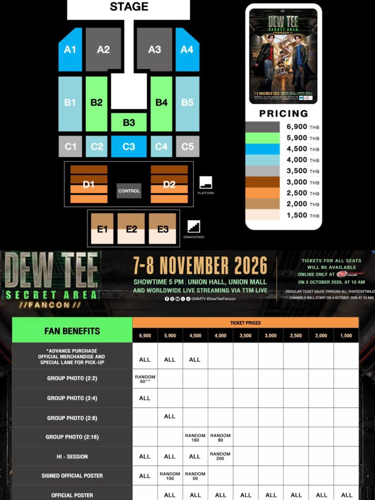 FhunNattha's tweet photo. 📢เปิดรับกดบัตร DEWTEE SECRET AREA FANCON 🎸🏀✨

✅เข้าผังไว/ค่าบัตรลูกค้าชำระเอง
✅กดได้ค่อยชำระ
✅กดแบบ 1:1 ทุกคิว 

🎫ค่ากดบัตร 
6900,B3 = 800/ใบ 
5900= 600/ใบ
4500=500/ใบ 
4000=400/ใบ
3500-1500=300/ใบ 

📥จองคิว dm ได้เลยนะคะ🍀

💌รีวิวร้าน 👇🏻
https://t.co/SbbAux8N79

#รีวิวกดบัตรกับหมูหวาน 🐷🎫🪽✨
#DewTeeFancon #dew_jsu  #DewTee 
 #vitheepanich #ดิวธี