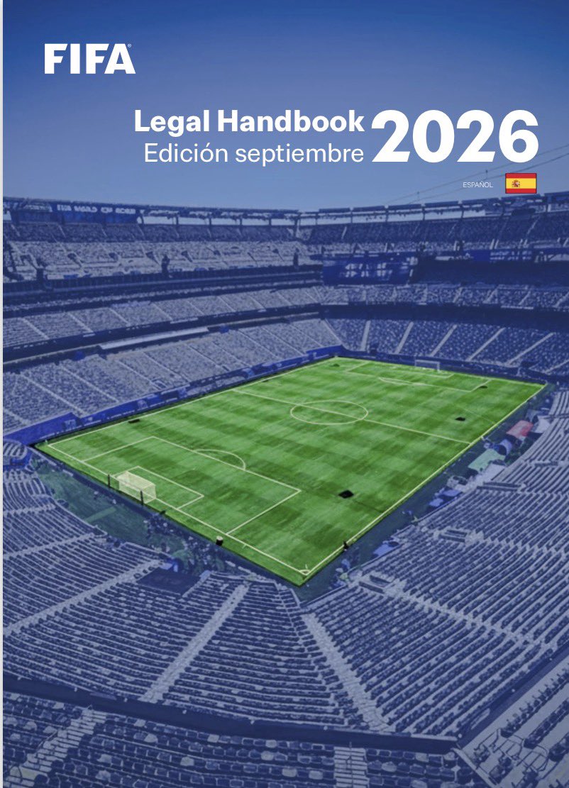 GarciaSilvero's tweet photo. 📘 The FIFA Legal Handbook 2026 is now available!

The latest FIFA regulations, legal guides, documents &amp; circulars, including the new RSTP entering into force on 1 January 2027.

⚖️⚽️ Available in EN, ES &amp; FR at https://t.co/QYT9koALRi.

More info 👇

https://t.co/fhNSSSDStA https://t.co/O2CMWxXO1E