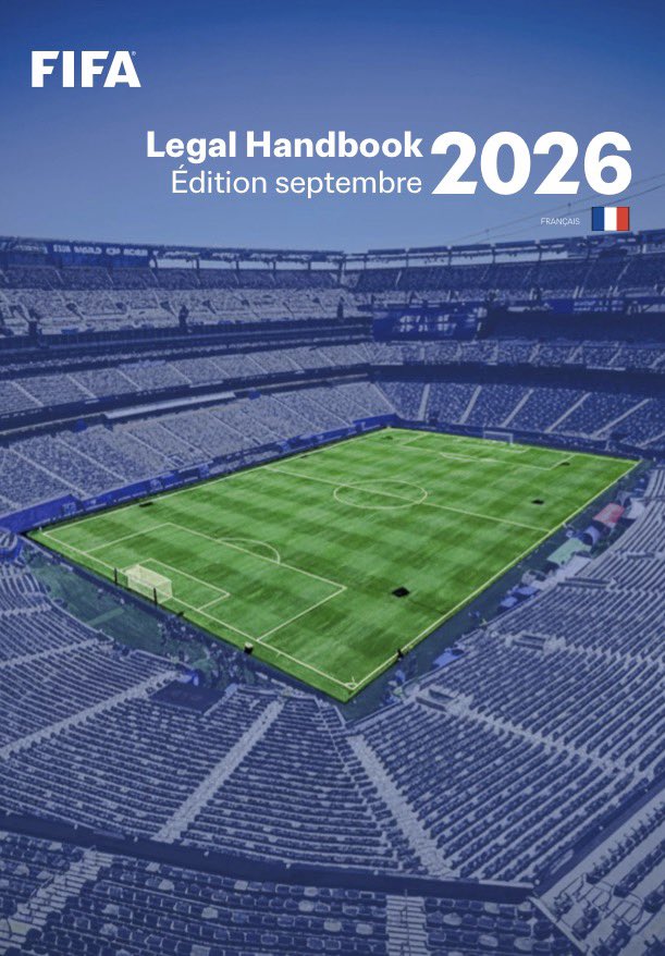 GarciaSilvero's tweet photo. 📘 The FIFA Legal Handbook 2026 is now available!

The latest FIFA regulations, legal guides, documents &amp; circulars, including the new RSTP entering into force on 1 January 2027.

⚖️⚽️ Available in EN, ES &amp; FR at https://t.co/QYT9koALRi.

More info 👇

https://t.co/fhNSSSDStA https://t.co/O2CMWxXO1E