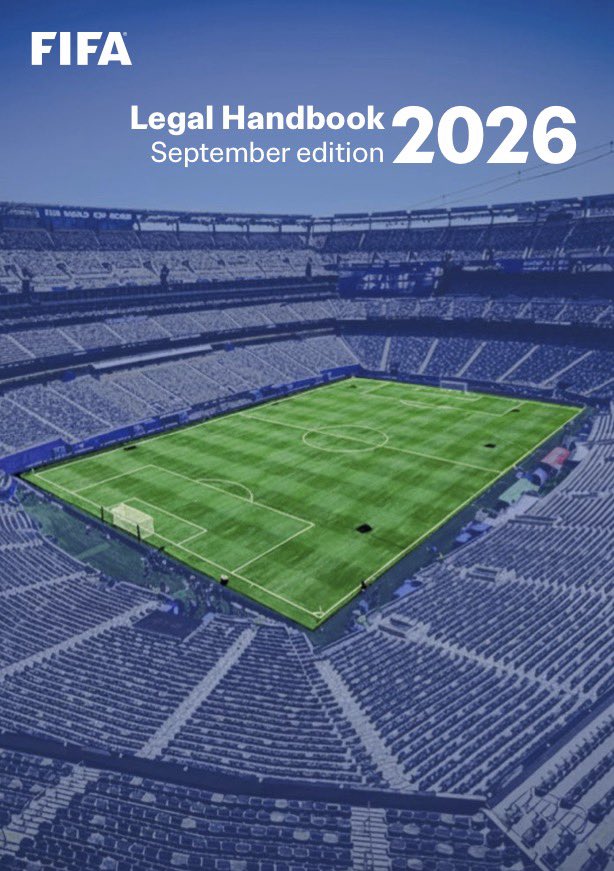 GarciaSilvero's tweet photo. 📘 The FIFA Legal Handbook 2026 is now available!

The latest FIFA regulations, legal guides, documents &amp; circulars, including the new RSTP entering into force on 1 January 2027.

⚖️⚽️ Available in EN, ES &amp; FR at https://t.co/QYT9koALRi.

More info 👇

https://t.co/fhNSSSDStA https://t.co/O2CMWxXO1E