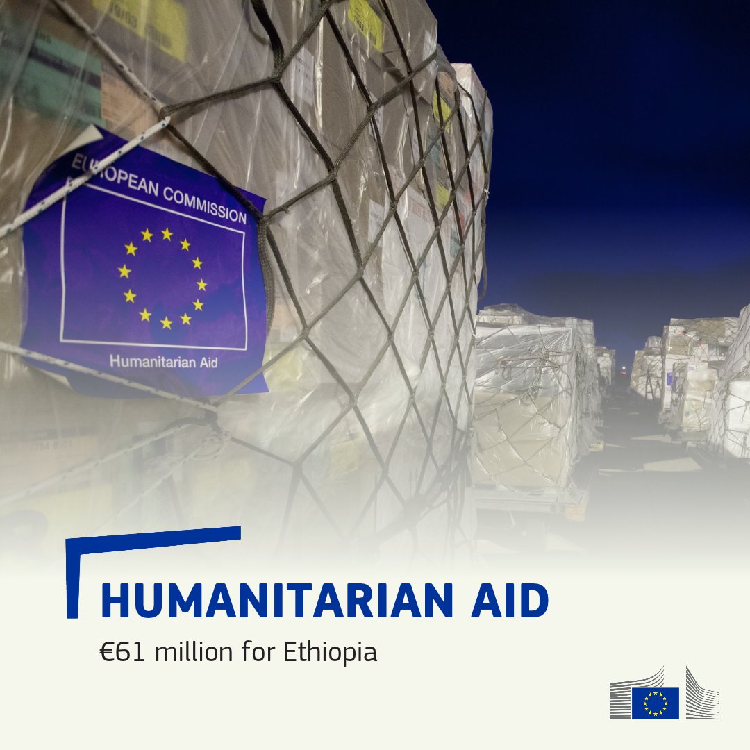 EU_Commission's tweet photo. We are following with great concern the rapidly deteriorating situation in Northern Ethiopia.

The EU calls for immediate de-escalation, protection of civilians and unimpeded humanitarian access.

EU funding worth €61 million will provide lifesaving and protection assistance to the people most in need.

https://t.co/OKx1xdKMzS