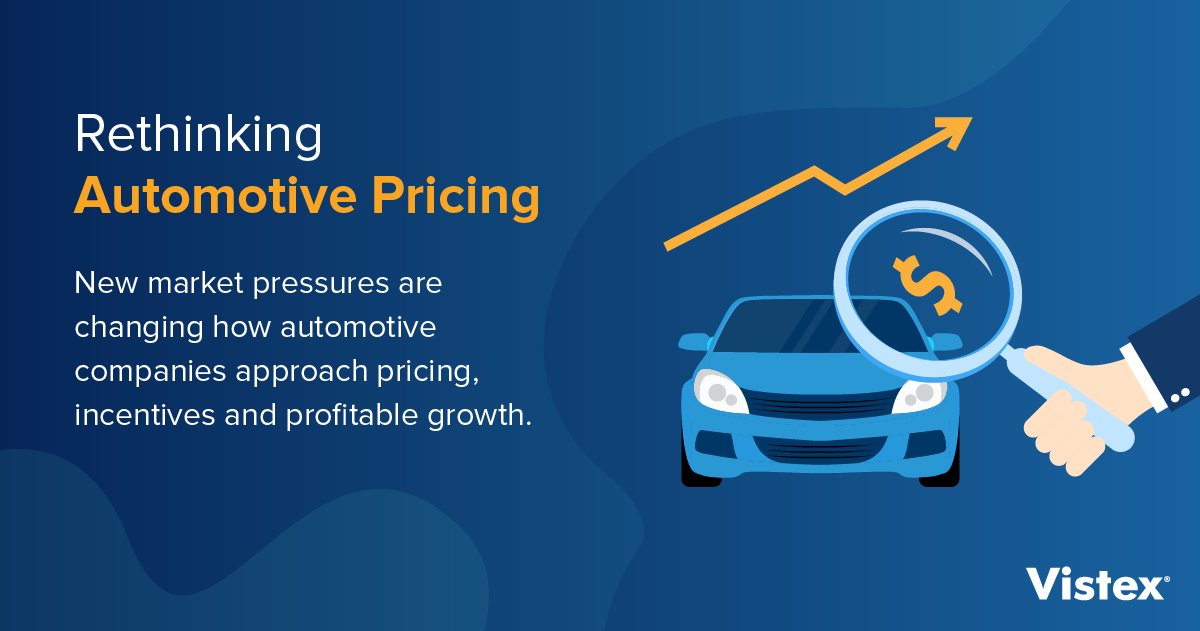 Vistex's tweet photo. What Automotive Pricing Looks Like in 2026... 🔎

Our latest blog explores why pricing can no longer be managed in isolation, and how a more connected approach can help companies respond to changing market conditions.

Rethink Pricing: ➡️ https://t.co/mIneJAvSpr https://t.co/fDmXXHScMF