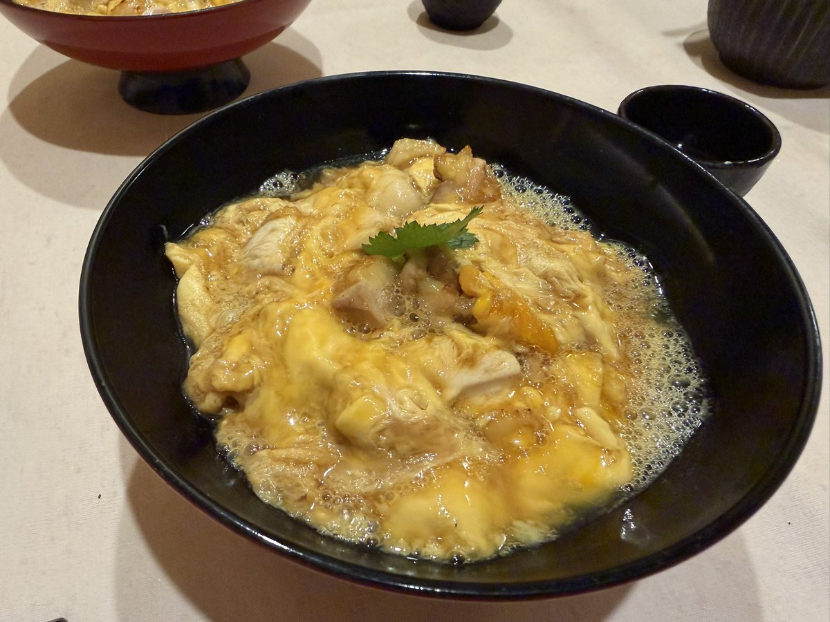 xi_g_mafty's tweet photo. お祝いしてもらった
比内地鶏、出汁のイメージがあったけどお肉も美味しい！親子丼至高 https://t.co/ETbfSe4sDT
