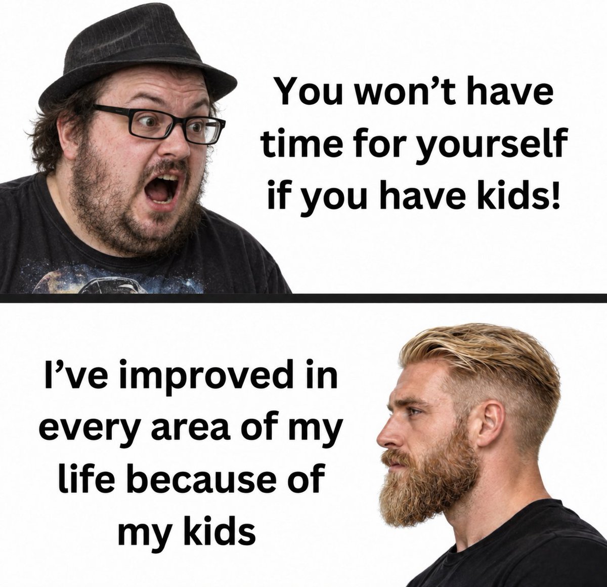 creation247's tweet photo. Every aspect of life gets better when you have children… agree or disagree? https://t.co/HczzsBpMdG