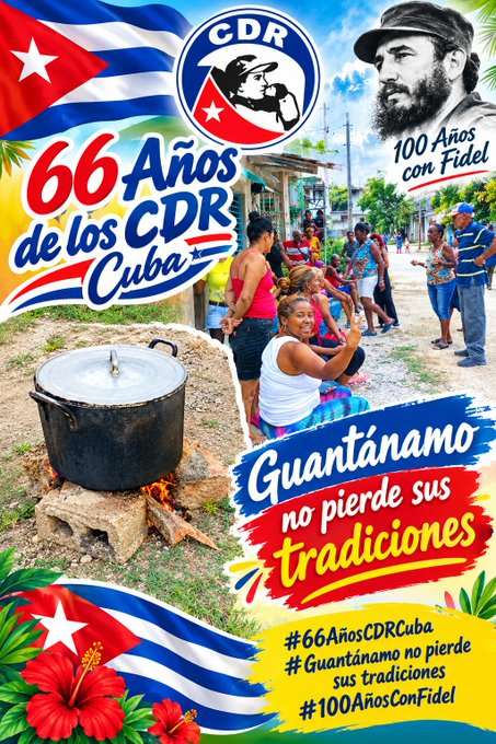 GemicGtmo's tweet photo. #GuantanamoNoSeDetiene , de fiesta los guantanameros por el 66 Aniversario de los Comités de Defensa de la Revolución . 
#DesdeMiBarrioJuntoAFidel
@MincinCuba @jangelcalvperez @yoeaberob1 https://t.co/dGKuTzAWrF