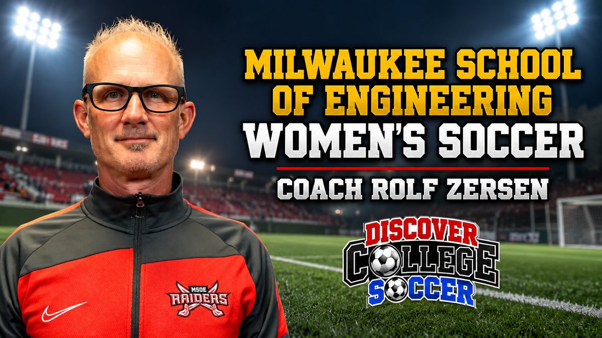 Discover_CS's tweet photo. New Episode - Milwaukee School of Engineering Women’s Soccer – Coach Rolf Zersen

https://t.co/BJIA5jl049

@MSOEWSoc #collegesoccer https://t.co/z7Q1cabEFi