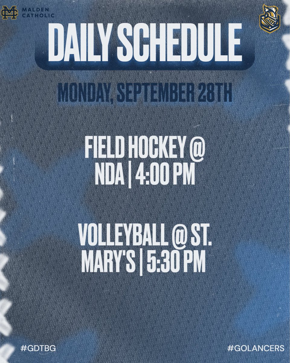 MCathletics1's tweet photo. Here is today’s daily game schedule! #GoLancers #PlusUltra #GDTBG ⚔️ https://t.co/izd78vhmLs