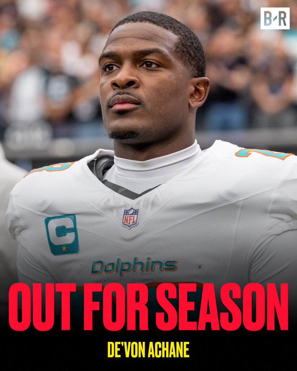 BleacherReport's tweet photo. De'Von Achane has suffered a torn ACL and will be out for the season, per @AdamSchefter https://t.co/5bHZsgB22F