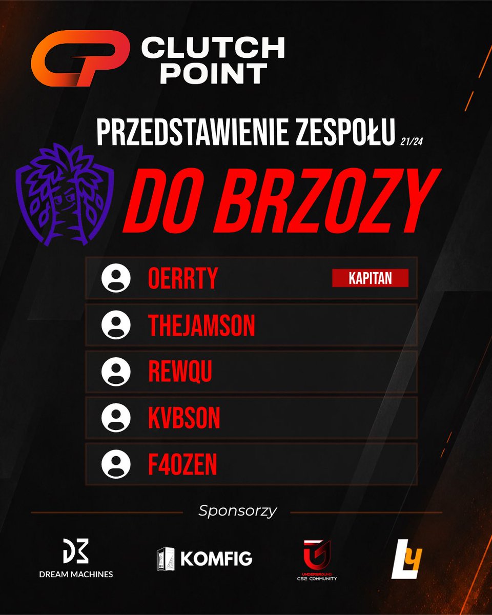 ClutchPoint_cs2's tweet photo. I do brzozy czy i do pieca jakoś tak to leciało

Jedną z ostatnich drużyn jest Do brzozy!

Powodzenia chłopaki! https://t.co/gf47ZqrBik