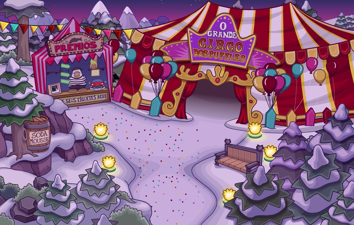 DimensaoPinguim's tweet photo. Vocês sabiam que os puffles se apresentam em um circo durante toda a Setembrina? 👀

Isso mesmo, viajantes! As apresentações acontecem de forma personalizada do jeitinho que você quiser montar! 🎪

Então, quando a Setembrina chegar, não esquece de passar no circo! ✨ https://t.co/5WLNnErftp