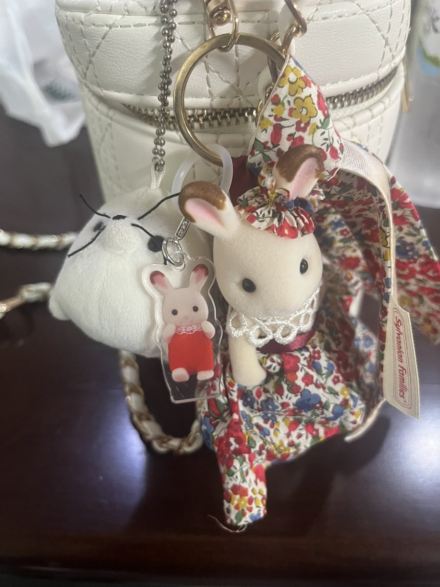 mon_umeko's tweet photo. おやもん🌙
今回のキーホルダー紹介!!
いつものアザラシ🦭♡と
シルバニアファミリーのガチャガチャと
ファンの方から頂いたシルバニア!!
ほんとにありがとう😭
これで今回の遠征頑張るよー💪 https://t.co/K8hY2J2kbm