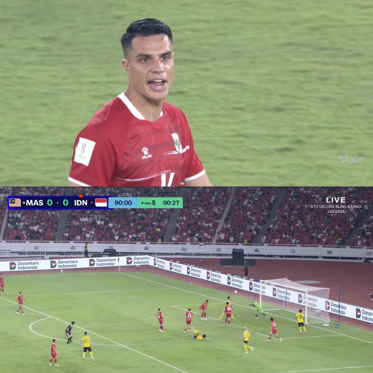 idextratime's tweet photo. FIFA ASEAN Cup 
FT : Malaysia 0-0 Indonesia 

🟥 Thom Haye 36'

Diobok-obok dik Malaysia 90 menit 😞😭 https://t.co/RXQMV4A4KM