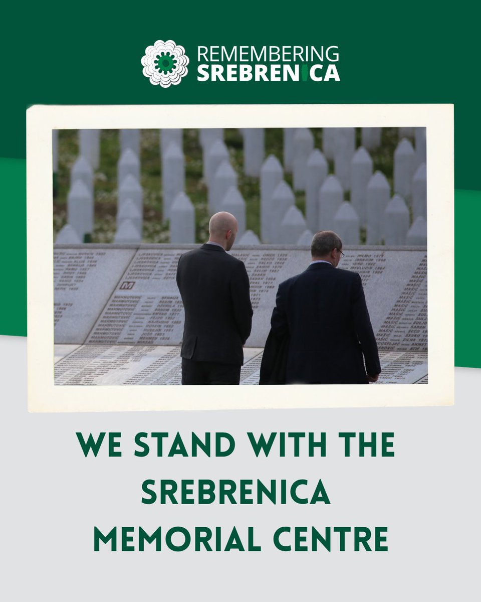 SrebrenicaUK's tweet photo. Remembering Srebrenica UK is deeply concerned by the statement issued by @suljagicemir1, Director of the Srebrenica Memorial Centre, warning of a possible police operation against the Centre and further action against him personally. https://t.co/G3Pq4lrDmV
